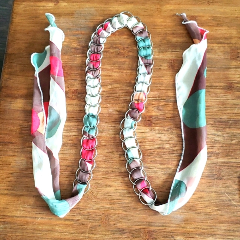 Funky chrome hoop belt